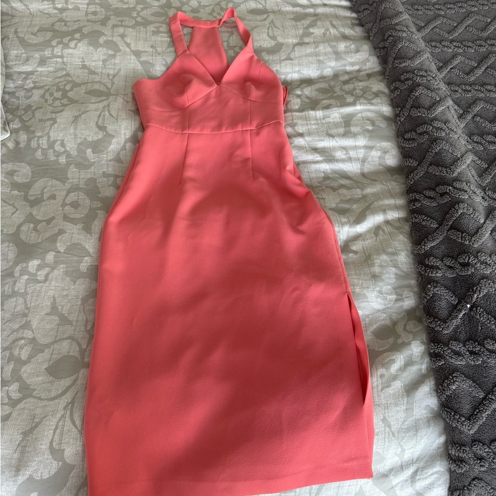 BCBG dress pink so flattering!